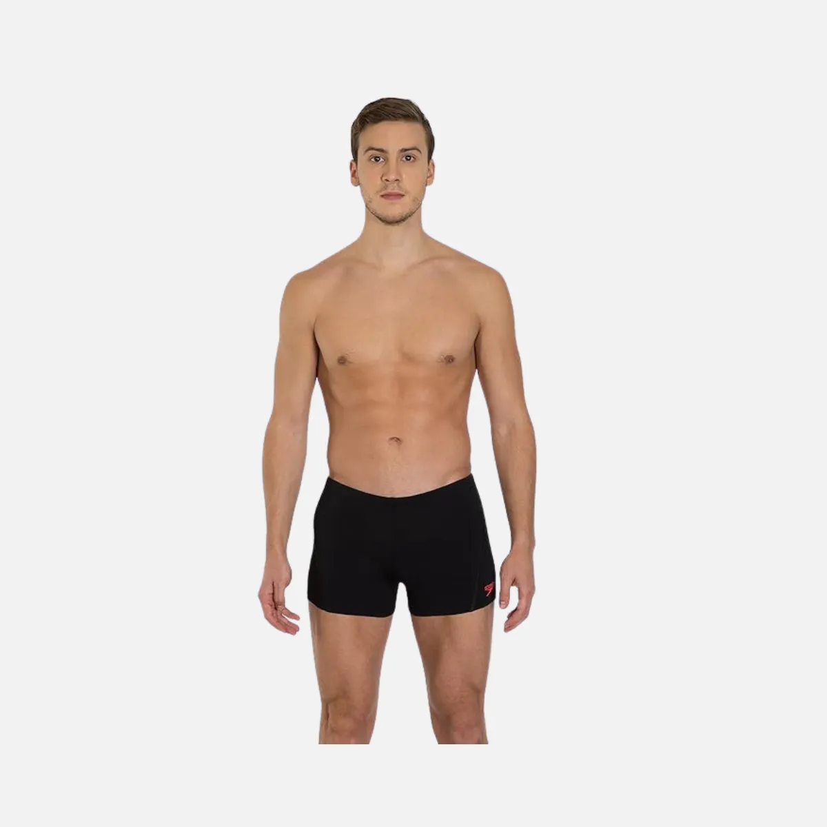 Speedo Essential Splice Aquashort Men's Swimwear -Black/Lava Red