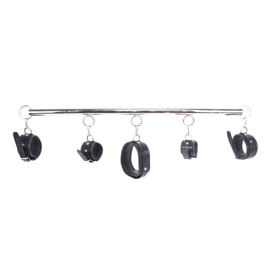 Spreidstang - Spreader Bar - Met Lederen Boeien En Halsband