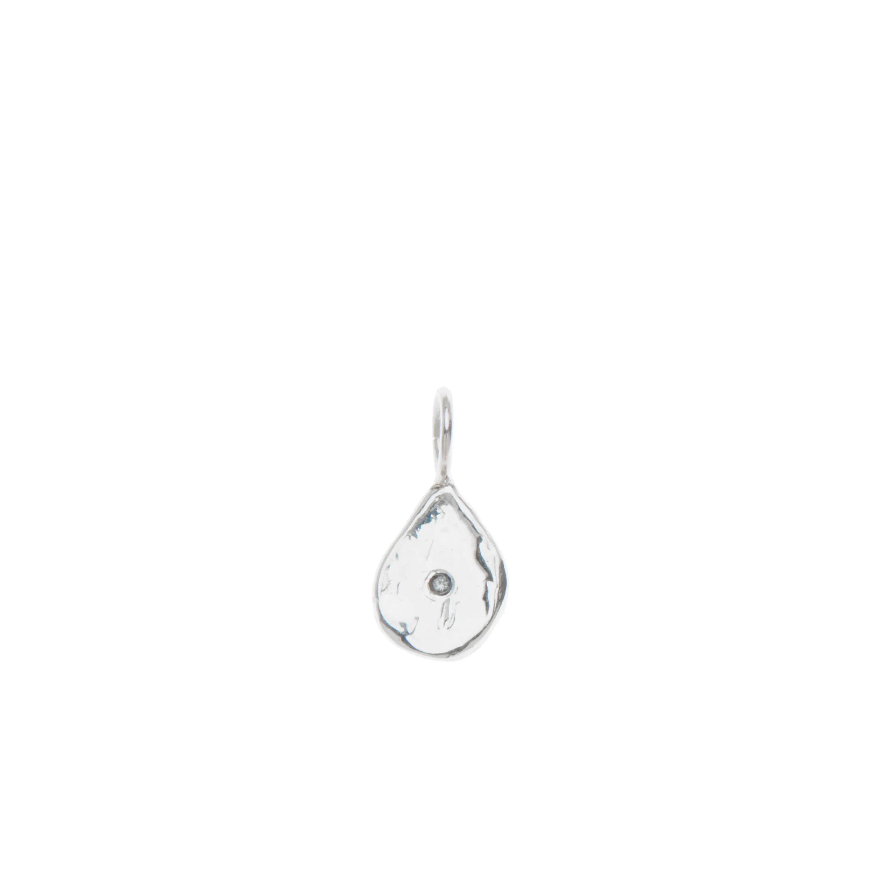 Sterling & Diamond Petite Teardrop Charm