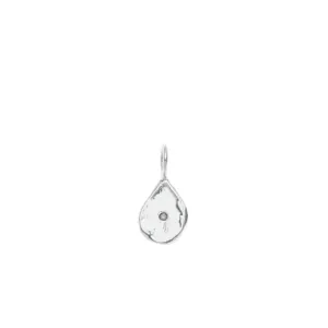 Sterling & Diamond Petite Teardrop Charm