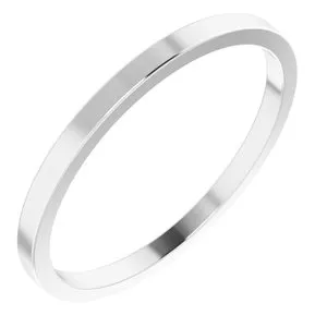 Sterling Silver 1.5 mm Flat Band Size 4