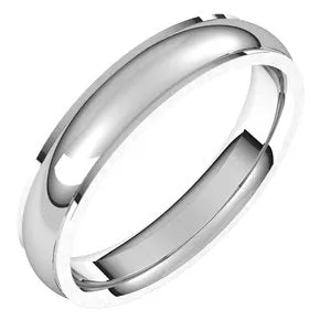 Sterling Silver 4 mm Comfort Fit Edge Band Size 11