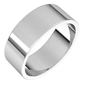 Sterling Silver 7 mm Flat Band Size 6.5