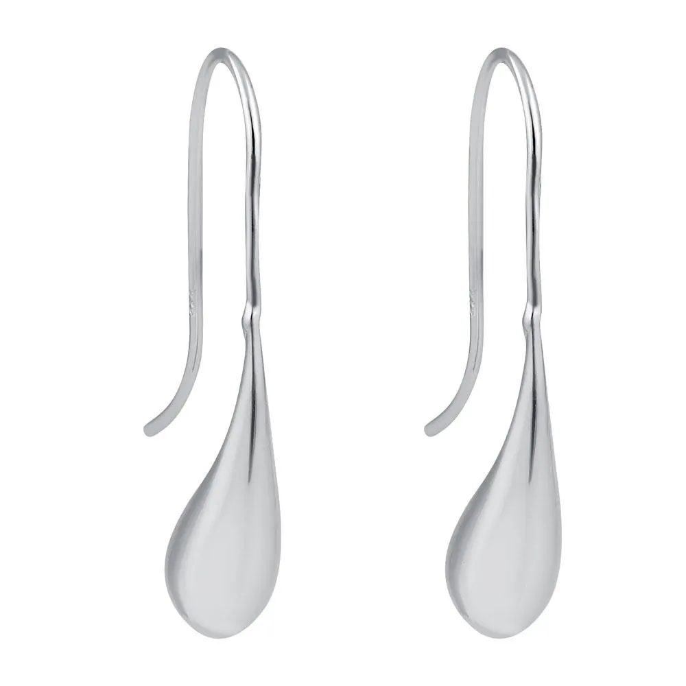Sterling Silver Abstract Droop Dangle Earrings