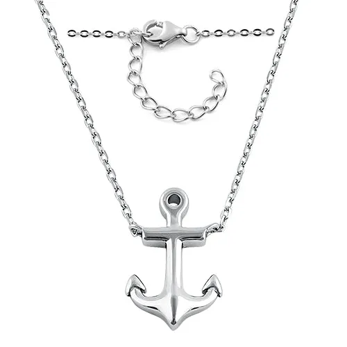 Sterling Silver Anchor Necklace