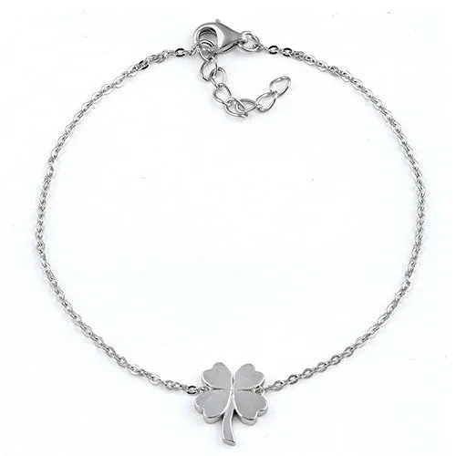 Sterling Silver Four-Leaf Clover Bracelet