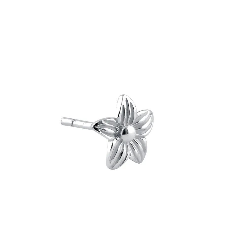 Sterling Silver Hibiscus Earrings