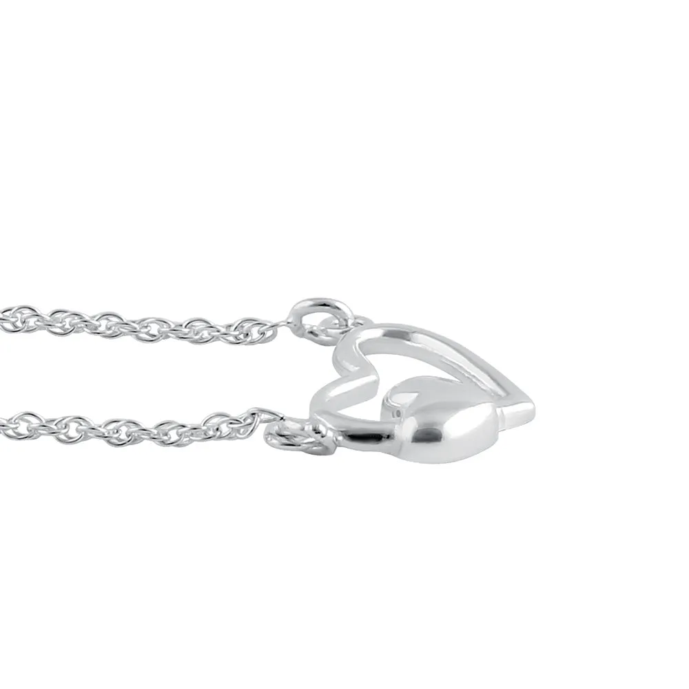 Sterling Silver Mother's Heart Necklace