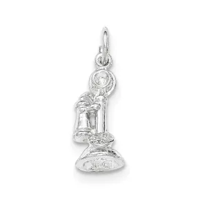 Sterling Silver Polished Old Fashioned Phone Pendant