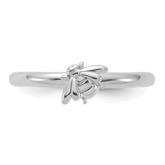 Sterling Silver Stackable Expressions Bee Ring