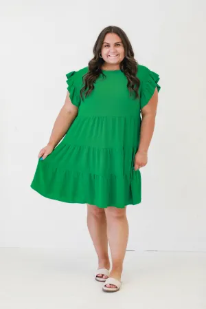 Sun-kissed Serenade Woven Dress in Green