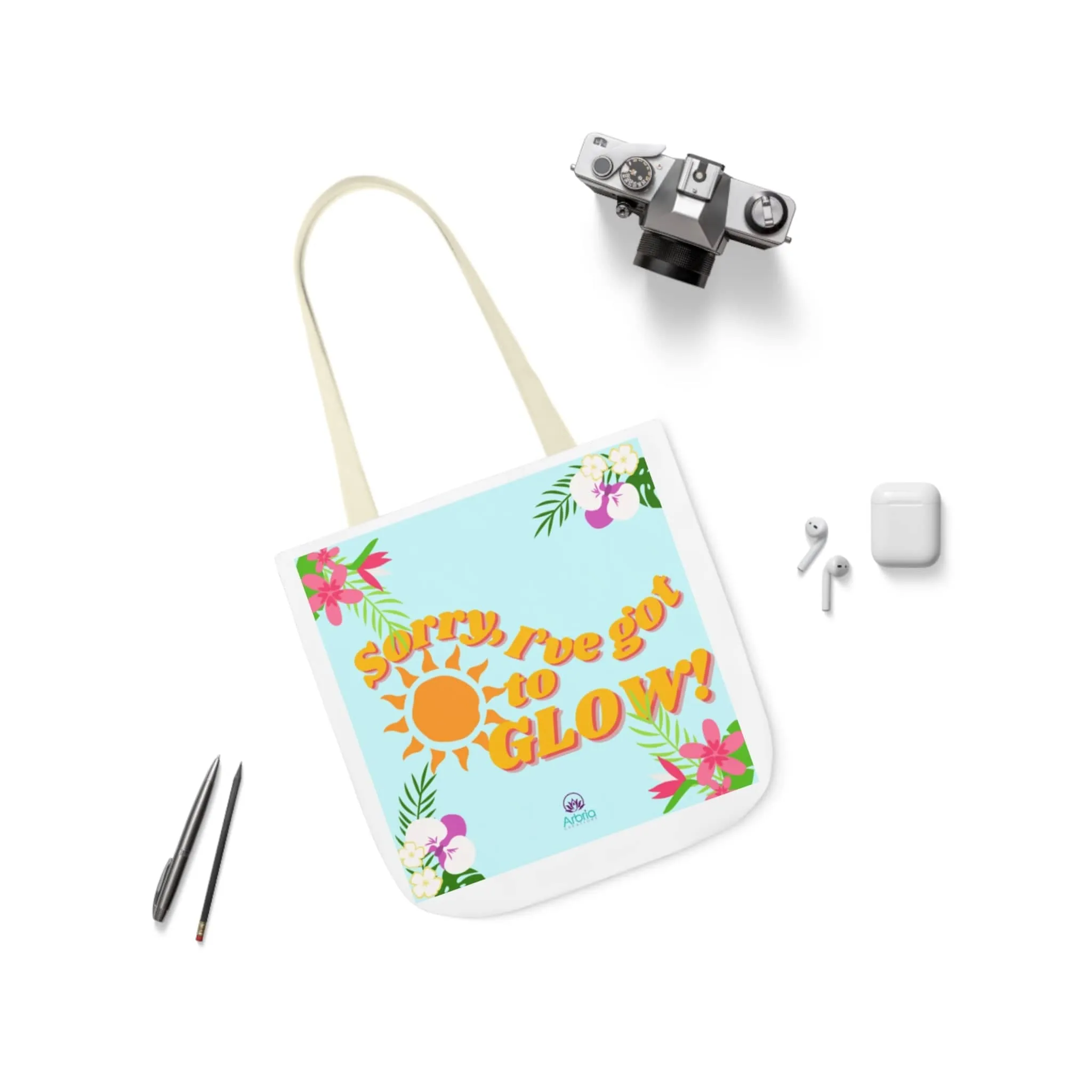 Sunkiss Blue Canvas Tote Bag