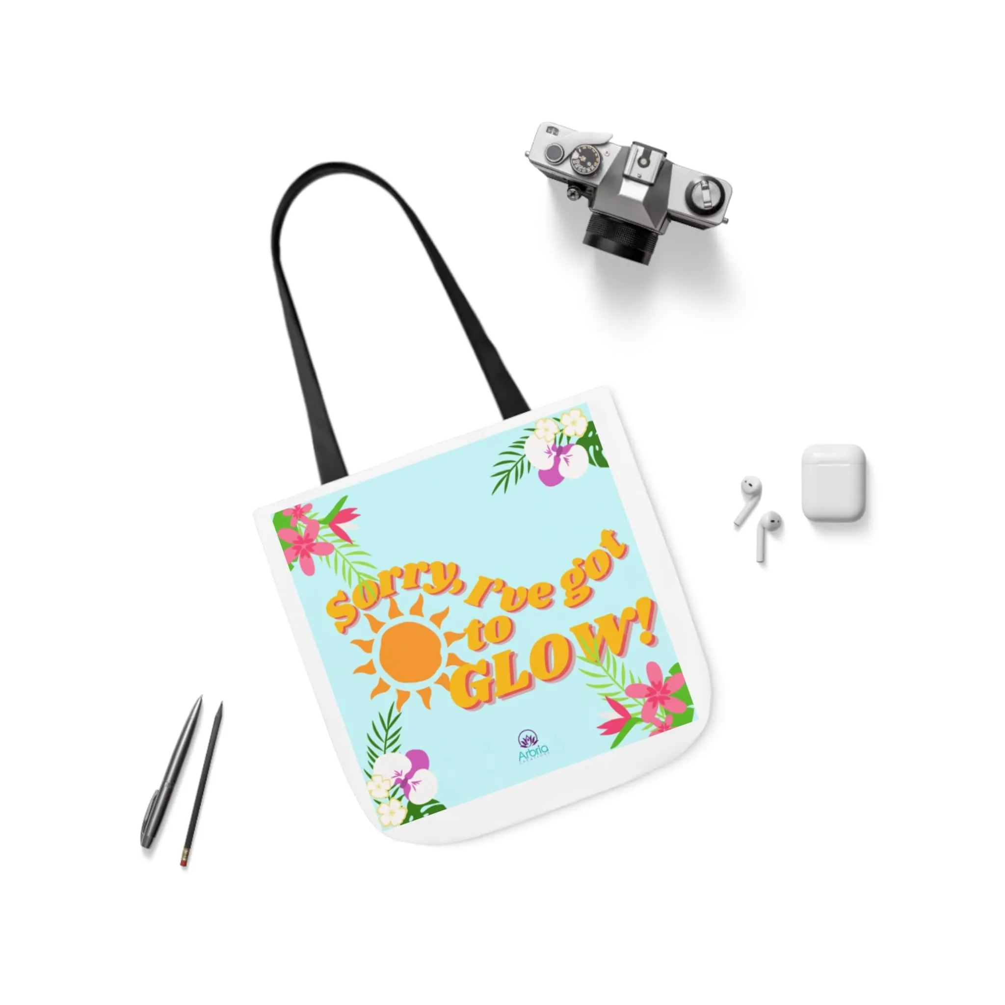Sunkiss Blue Canvas Tote Bag
