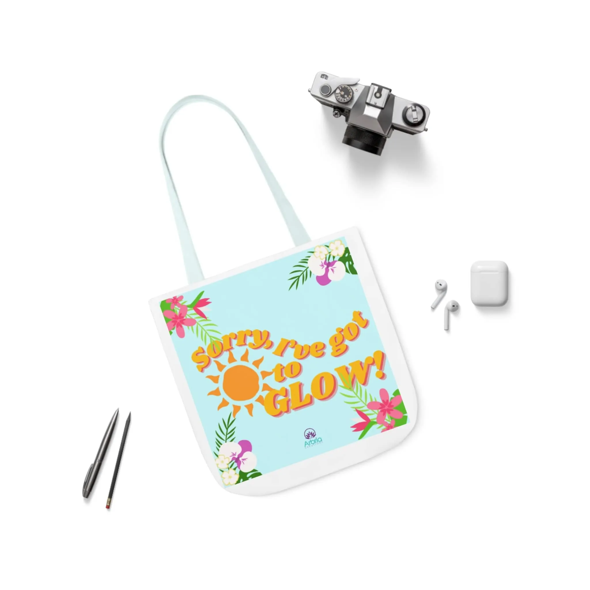 Sunkiss Blue Canvas Tote Bag
