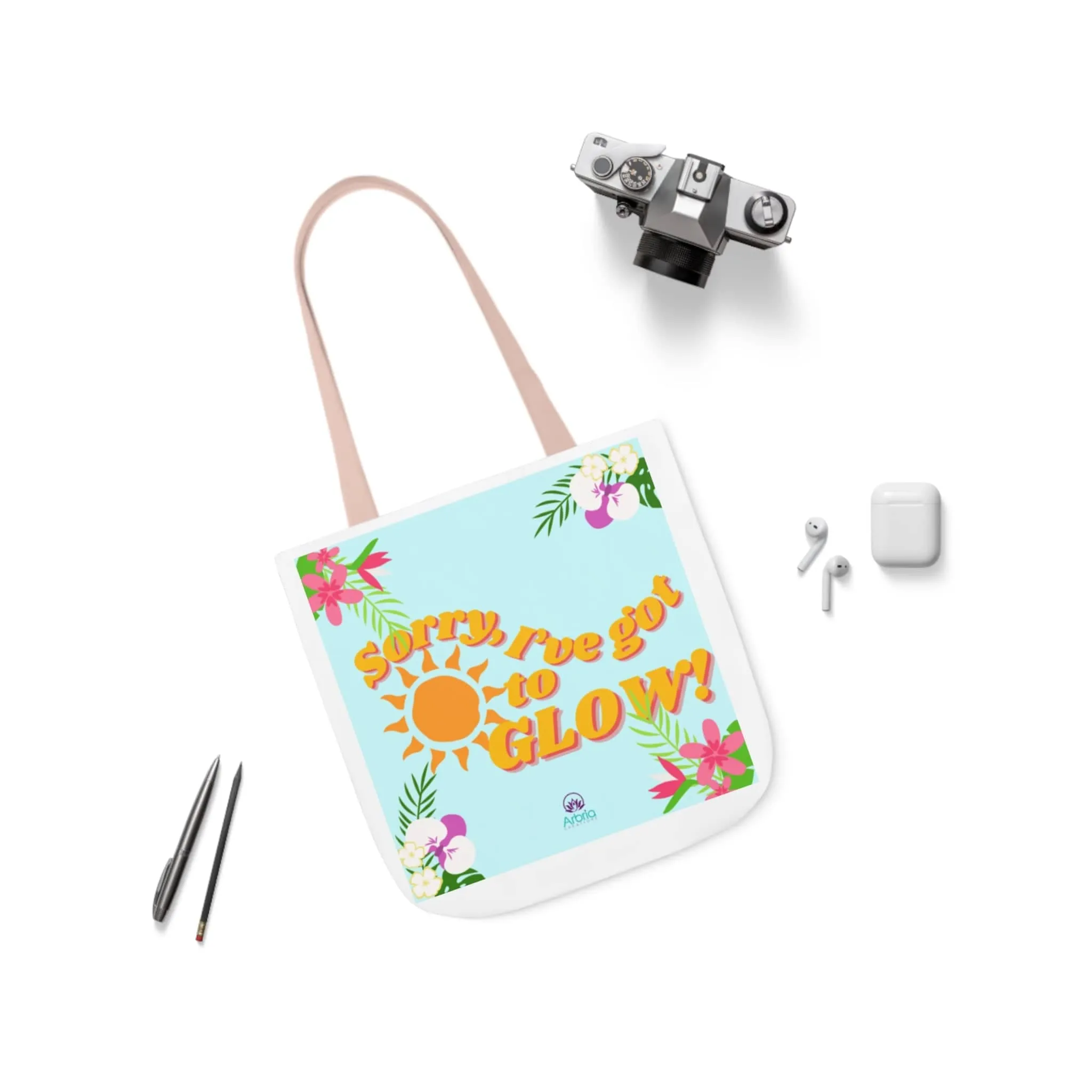 Sunkiss Blue Canvas Tote Bag