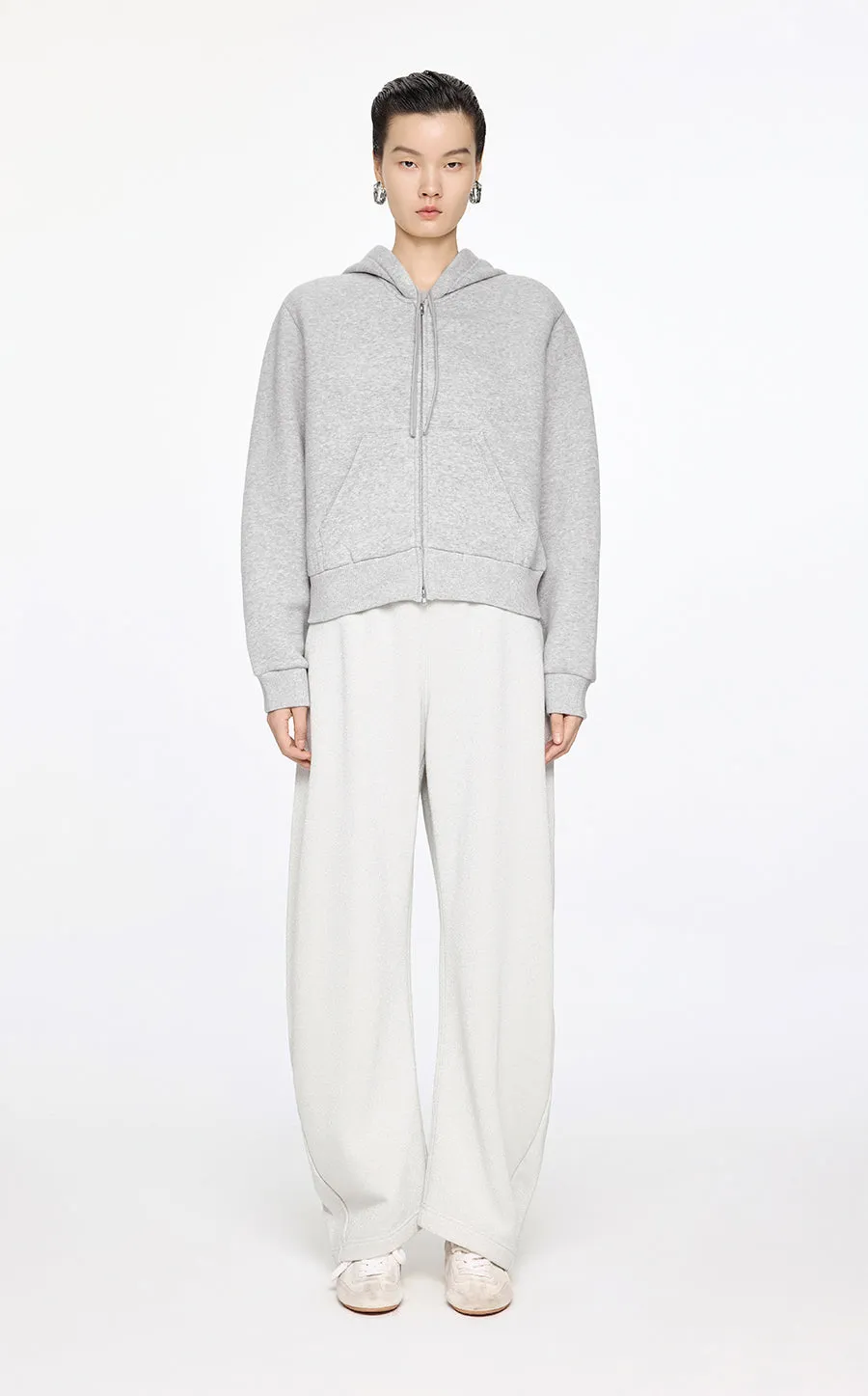 Sweatshirt / JNBY Relaxed Wool-Blend Hoodie