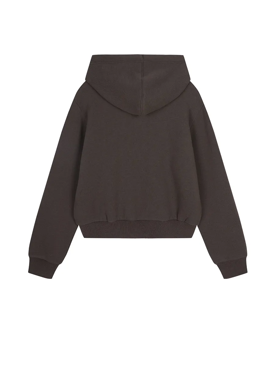 Sweatshirt / JNBY Relaxed Wool-Blend Hoodie