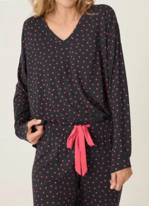 Sweet Dreams Jersey LS Top by P.J. Salvage | Black