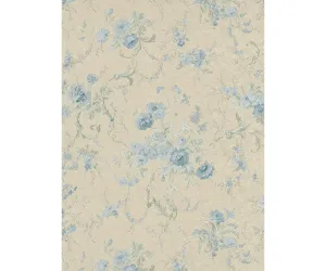 Textured Petite Floral Trail Blue Beige 5788-14 Wallpaper