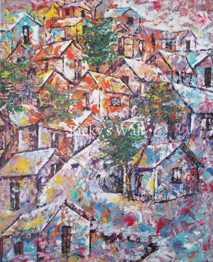 The Bidonville Lanscape, Haiti - PREMIUM - 16 x 20 in. by W. Celeus