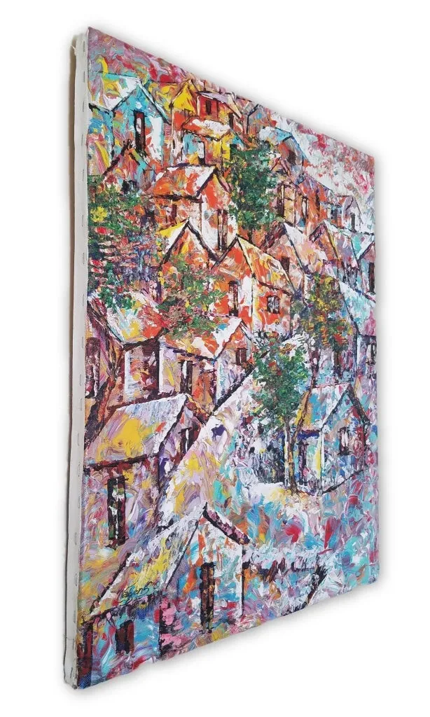 The Bidonville Lanscape, Haiti - PREMIUM - 16 x 20 in. by W. Celeus