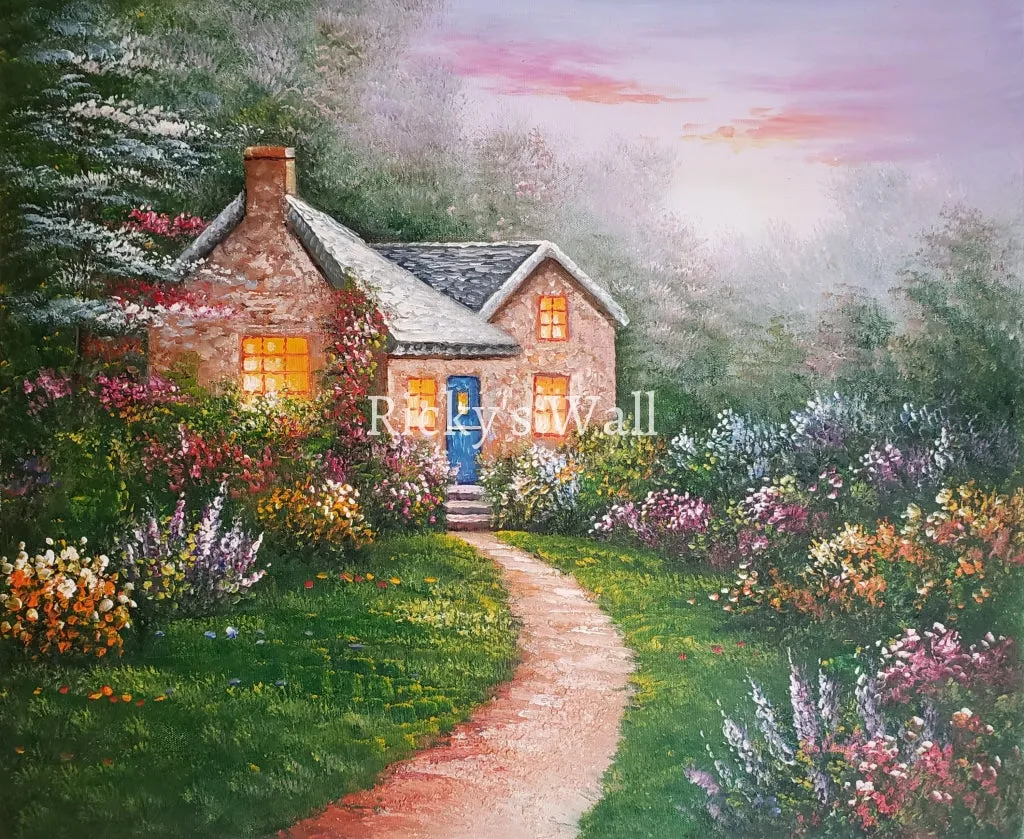 The Garden Brick House - PREMIUM - 36 x 24 in. By C. Coffin