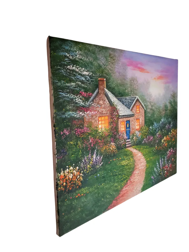 The Garden Brick House - PREMIUM - 36 x 24 in. By C. Coffin