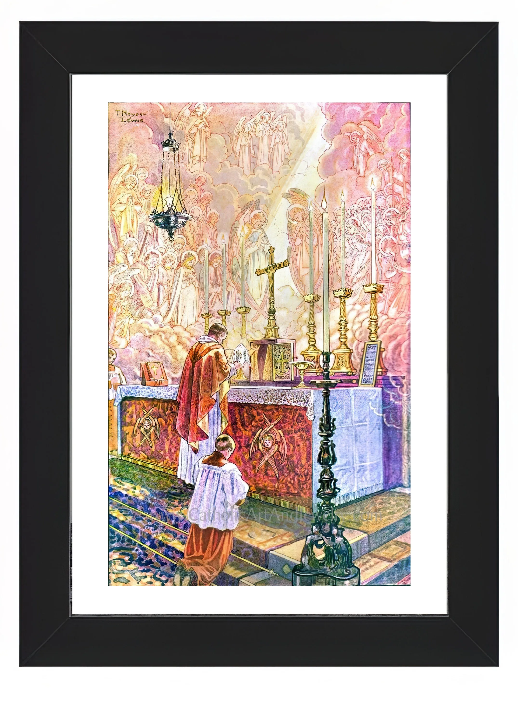 The Holy Mass –4 Sizes – by T. Noyes-Lewis – Catholic Art Print – Archival Quality