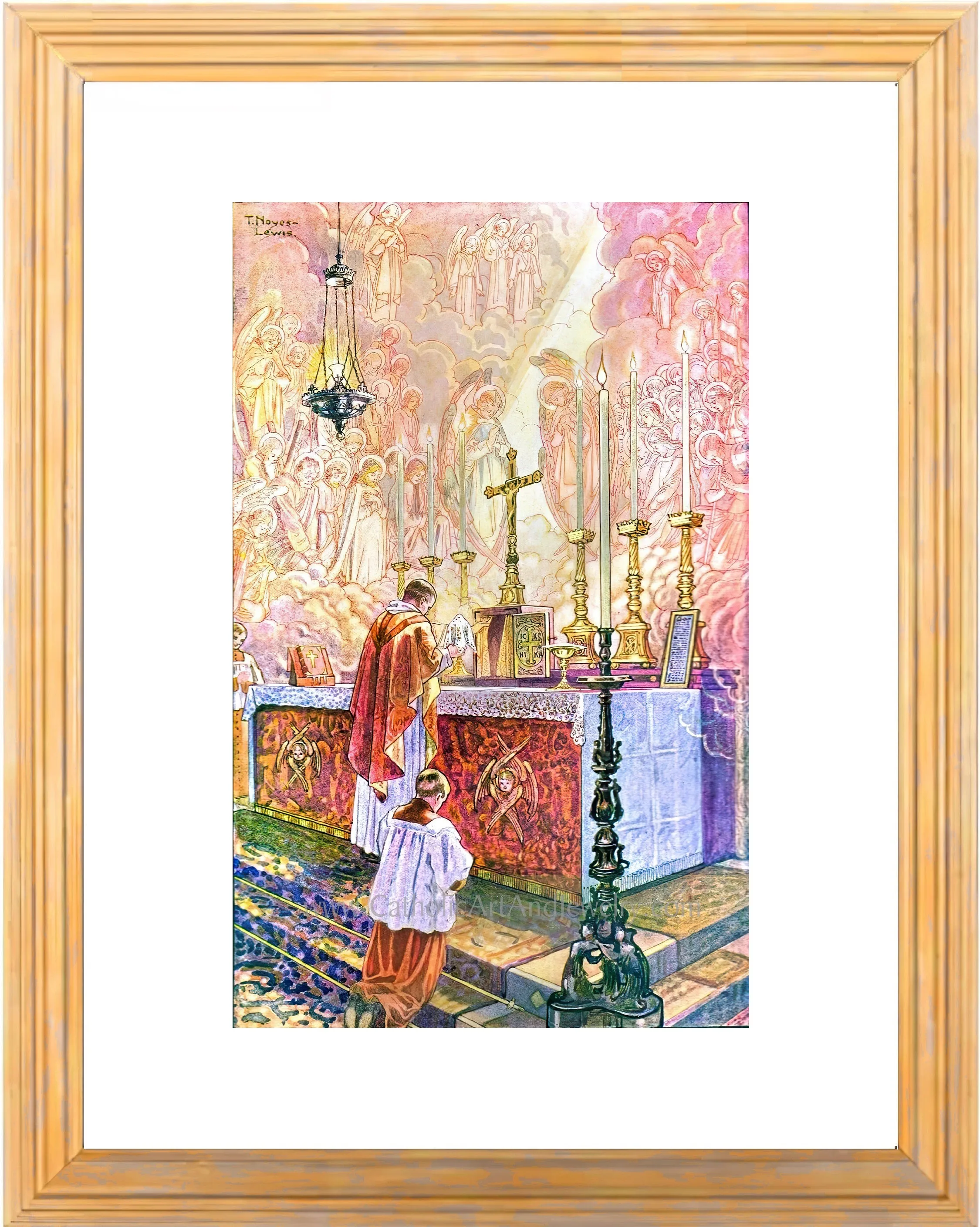 The Holy Mass –4 Sizes – by T. Noyes-Lewis – Catholic Art Print – Archival Quality