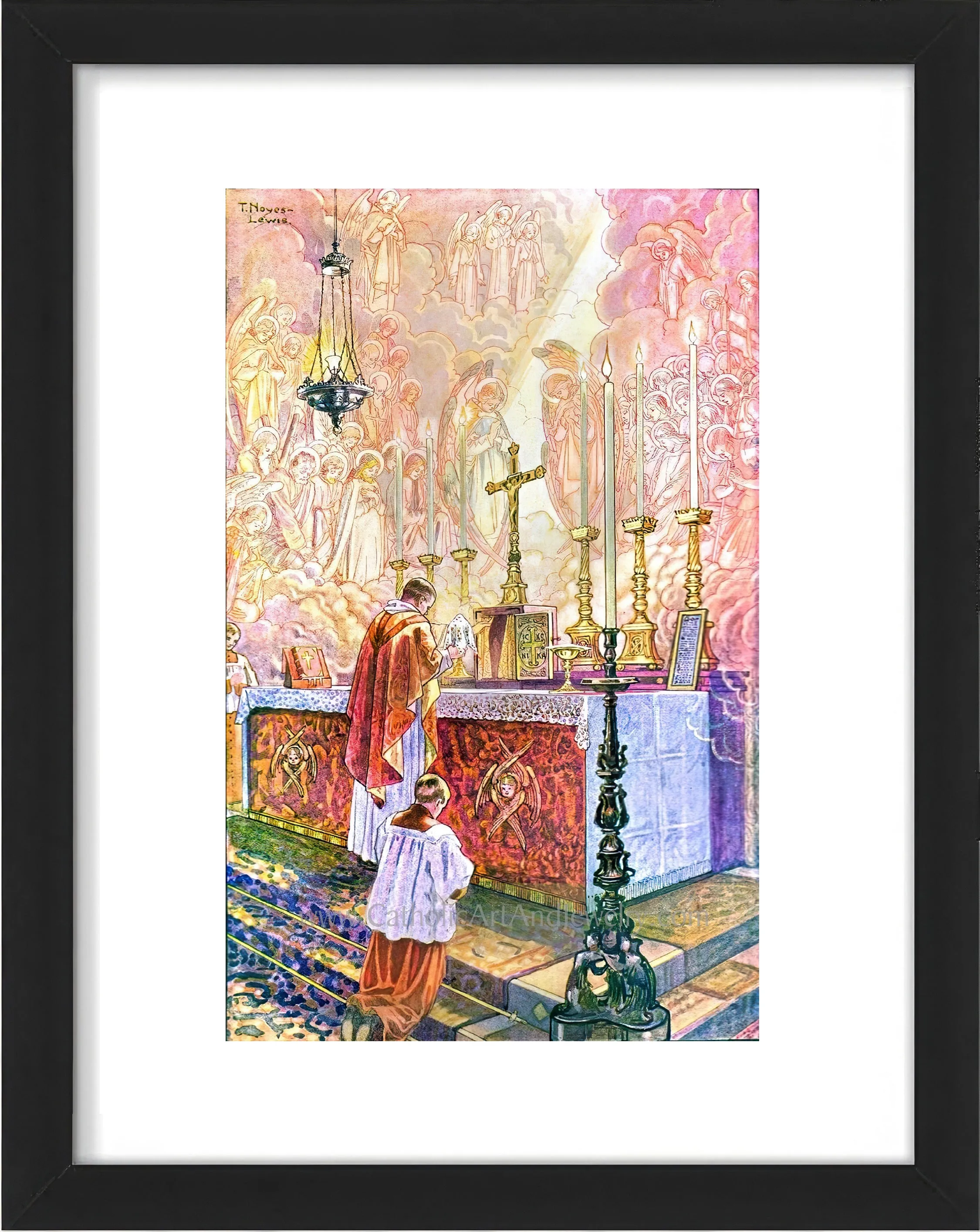 The Holy Mass –4 Sizes – by T. Noyes-Lewis – Catholic Art Print – Archival Quality