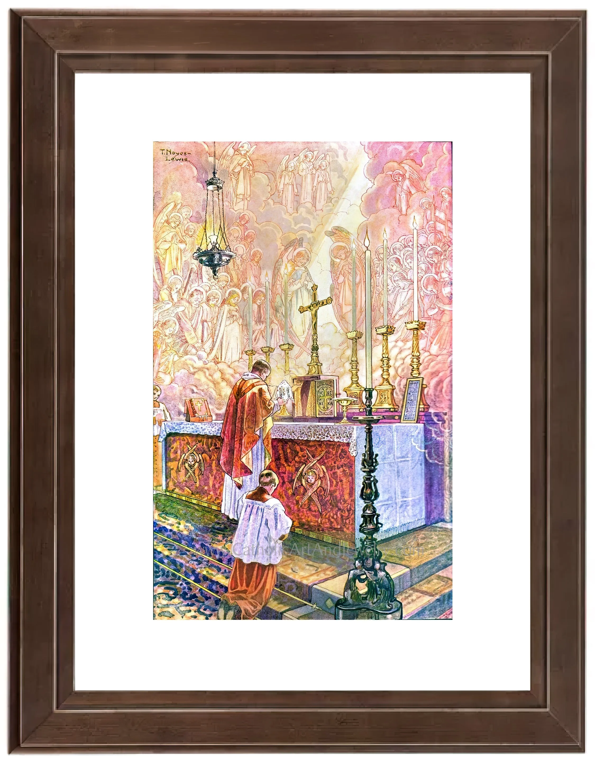The Holy Mass –4 Sizes – by T. Noyes-Lewis – Catholic Art Print – Archival Quality