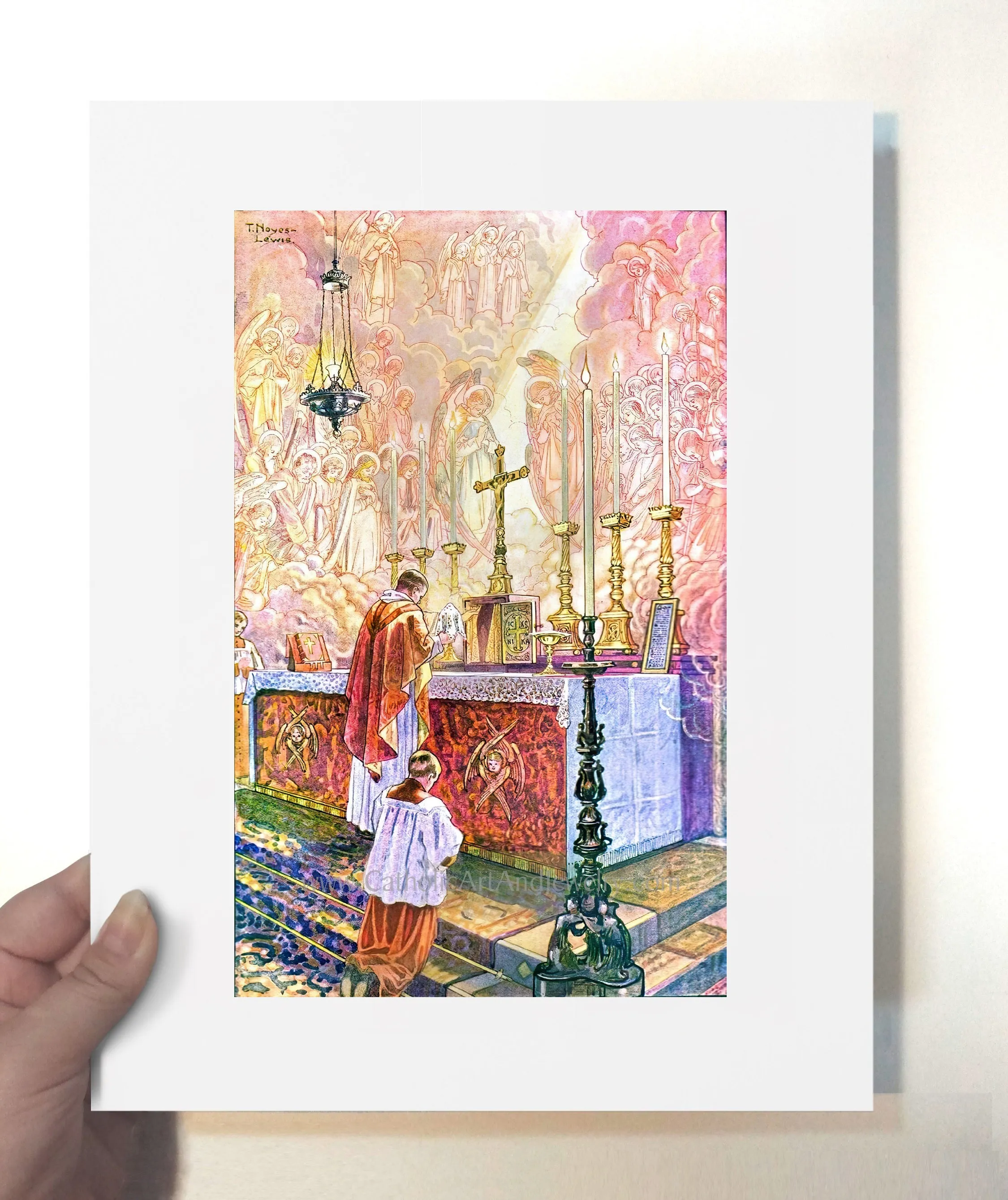 The Holy Mass –4 Sizes – by T. Noyes-Lewis – Catholic Art Print – Archival Quality