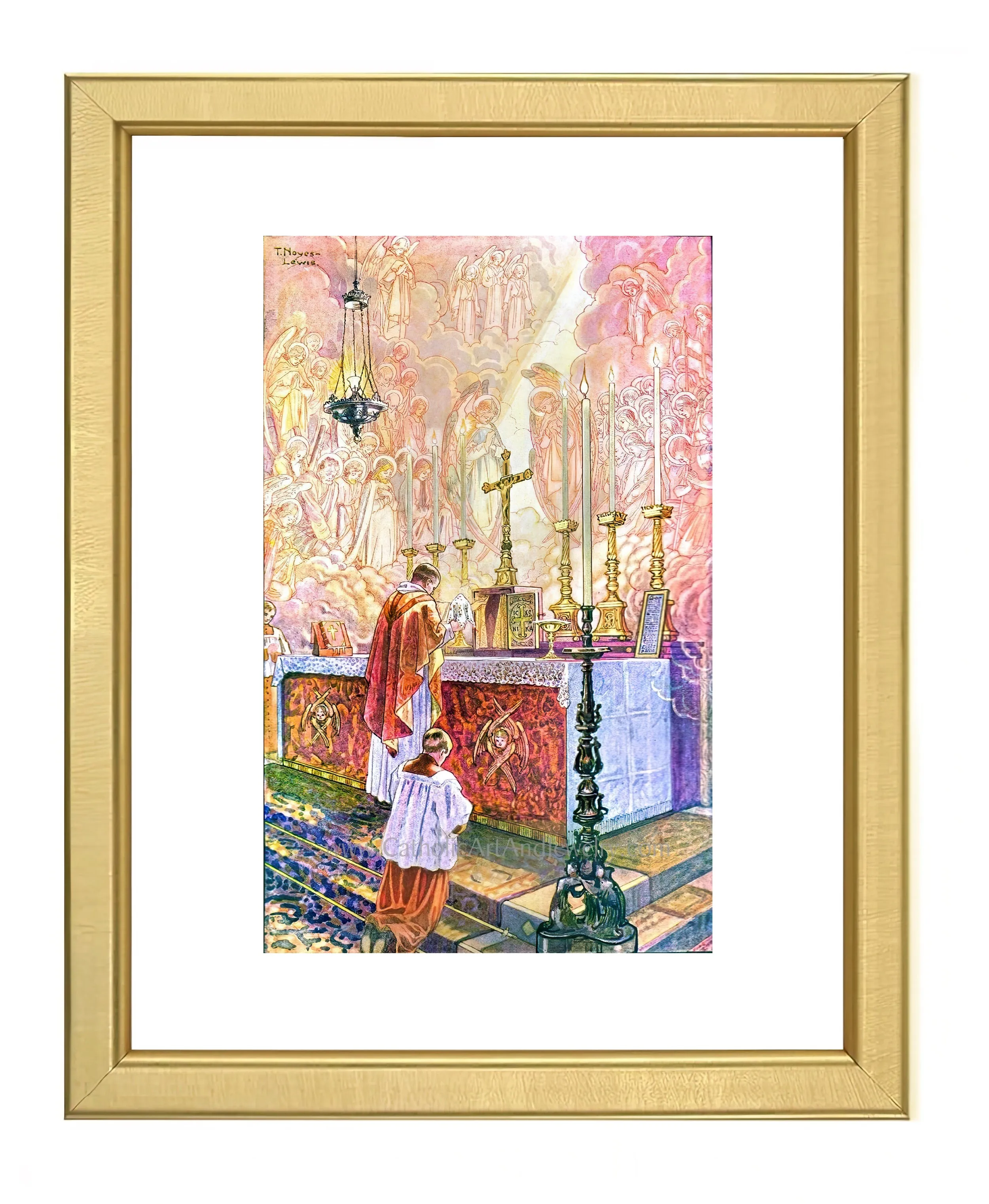 The Holy Mass –4 Sizes – by T. Noyes-Lewis – Catholic Art Print – Archival Quality