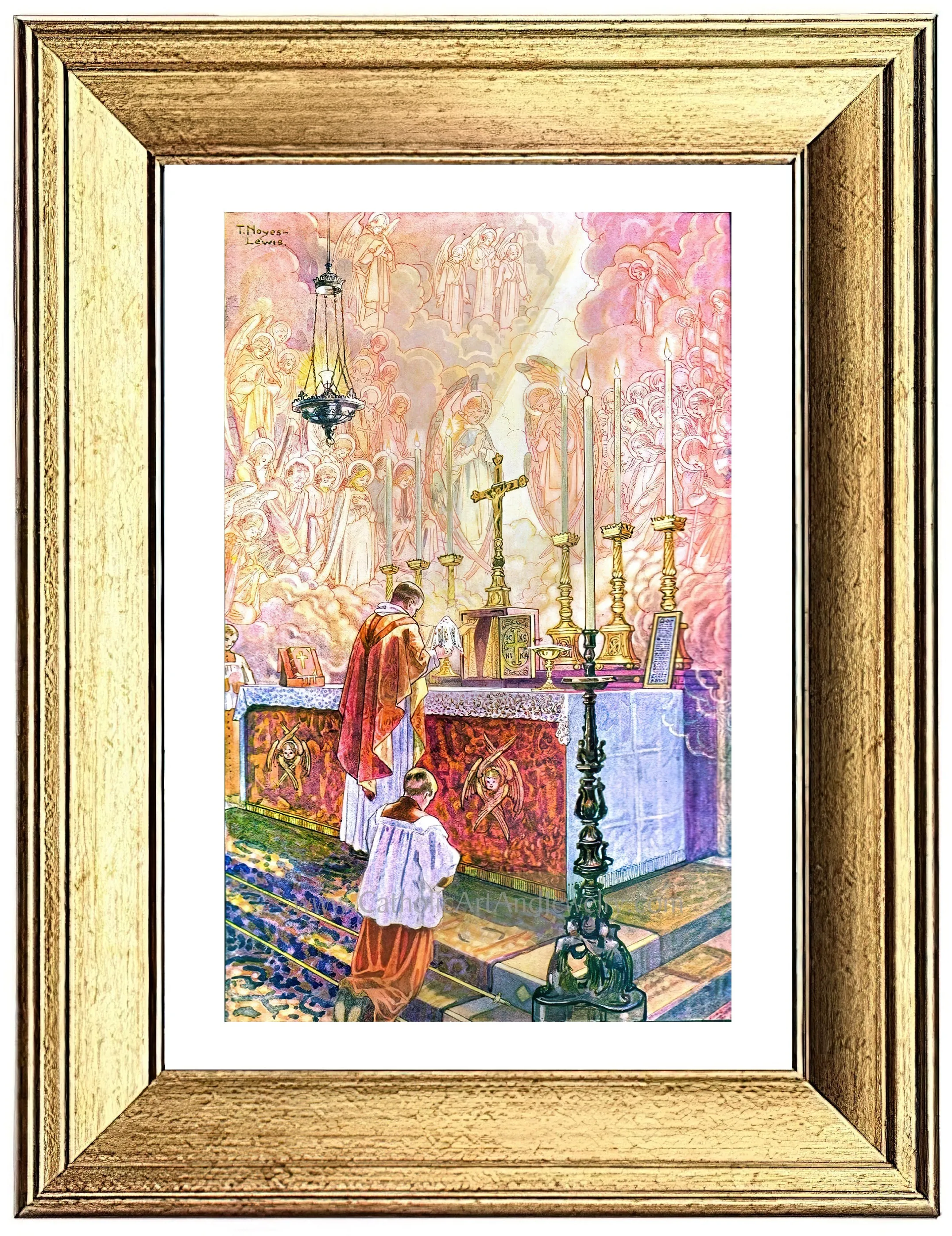 The Holy Mass –4 Sizes – by T. Noyes-Lewis – Catholic Art Print – Archival Quality