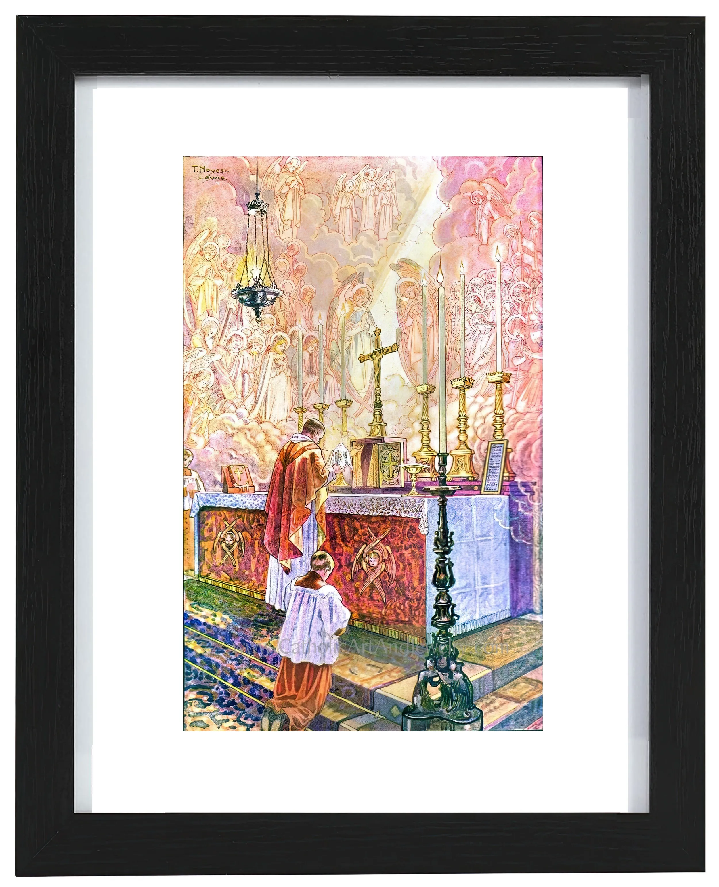 The Holy Mass –4 Sizes – by T. Noyes-Lewis – Catholic Art Print – Archival Quality
