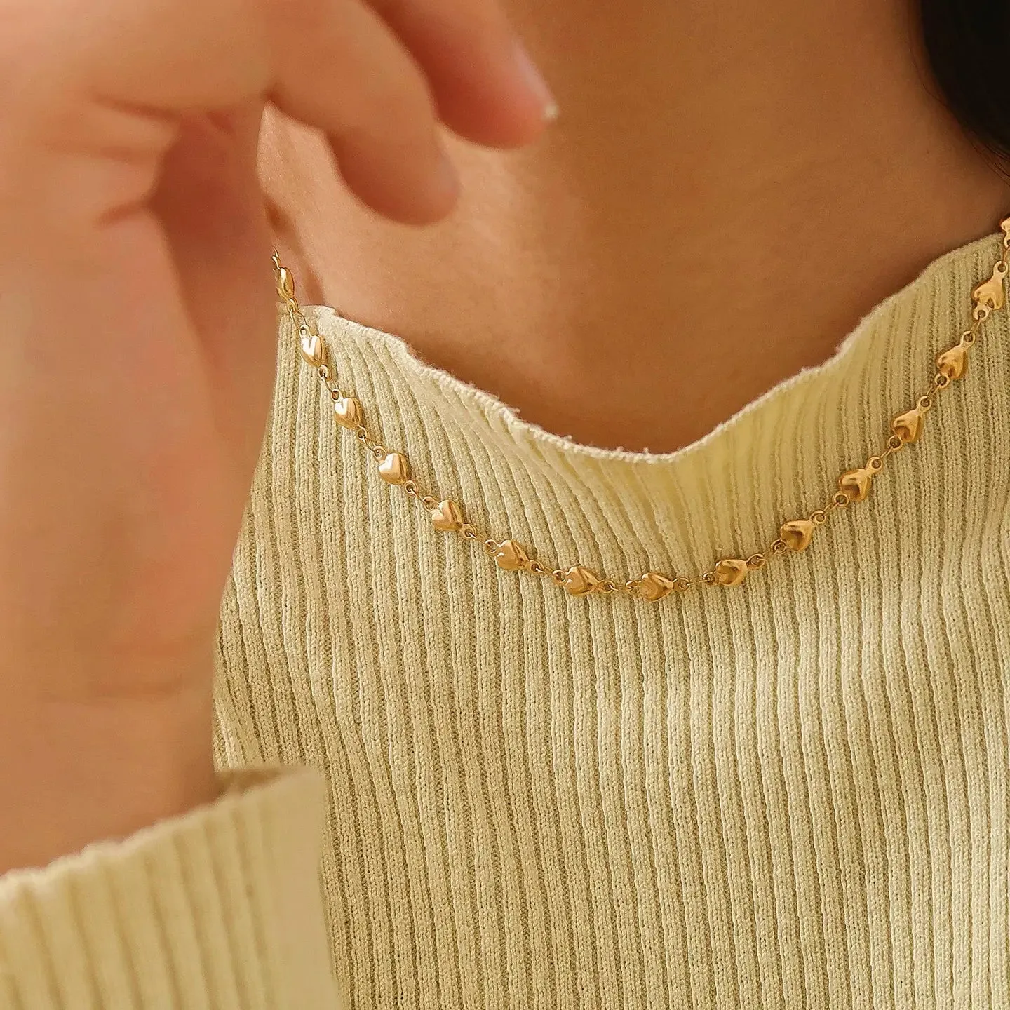 The Madeleine Petite Heart Chain Necklace