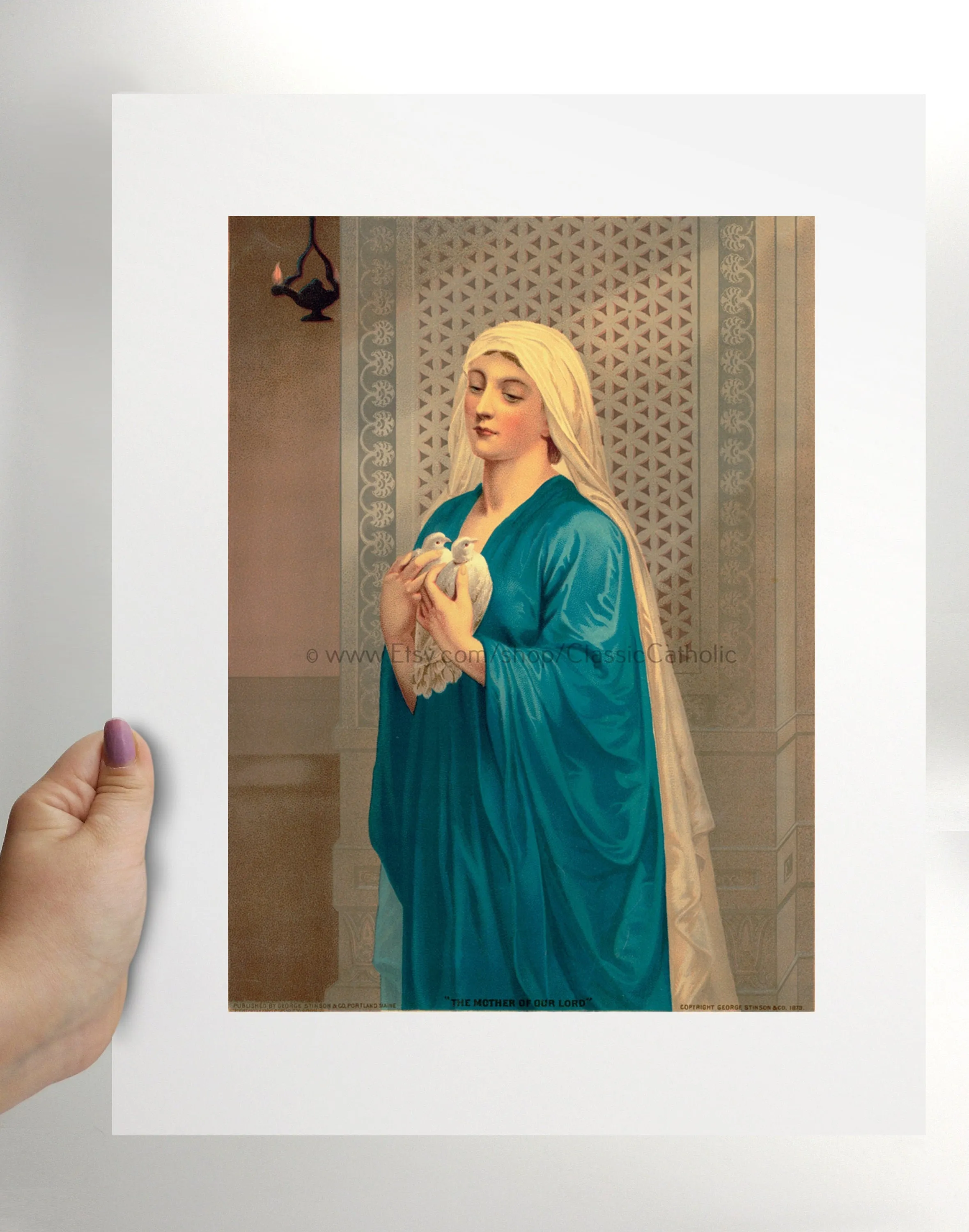 The Mother of Our Lord – Antique Catholic Print – Vintage Catholic Art Print – Archival Quality
