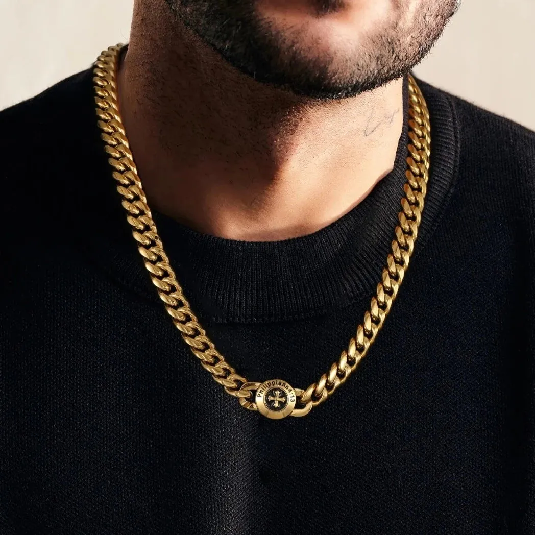 The Strength - 12mm Cuban Link Chain in 18K Gold Plated