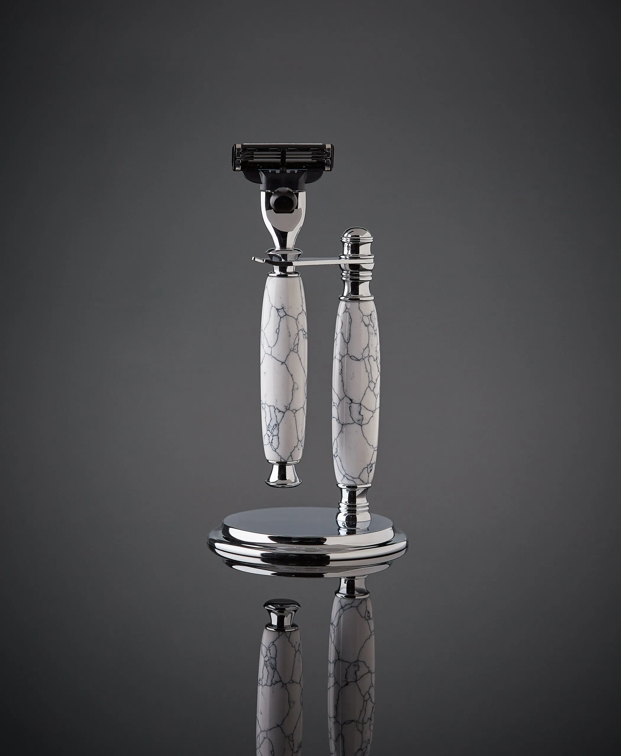 The White Marble Shave Set