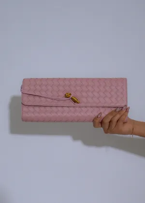 The Woven Grace Clutch Pink