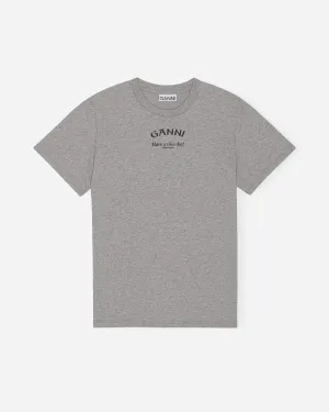 Thin Jersey Relaxed O-neck T-shirt - Paloma Melange