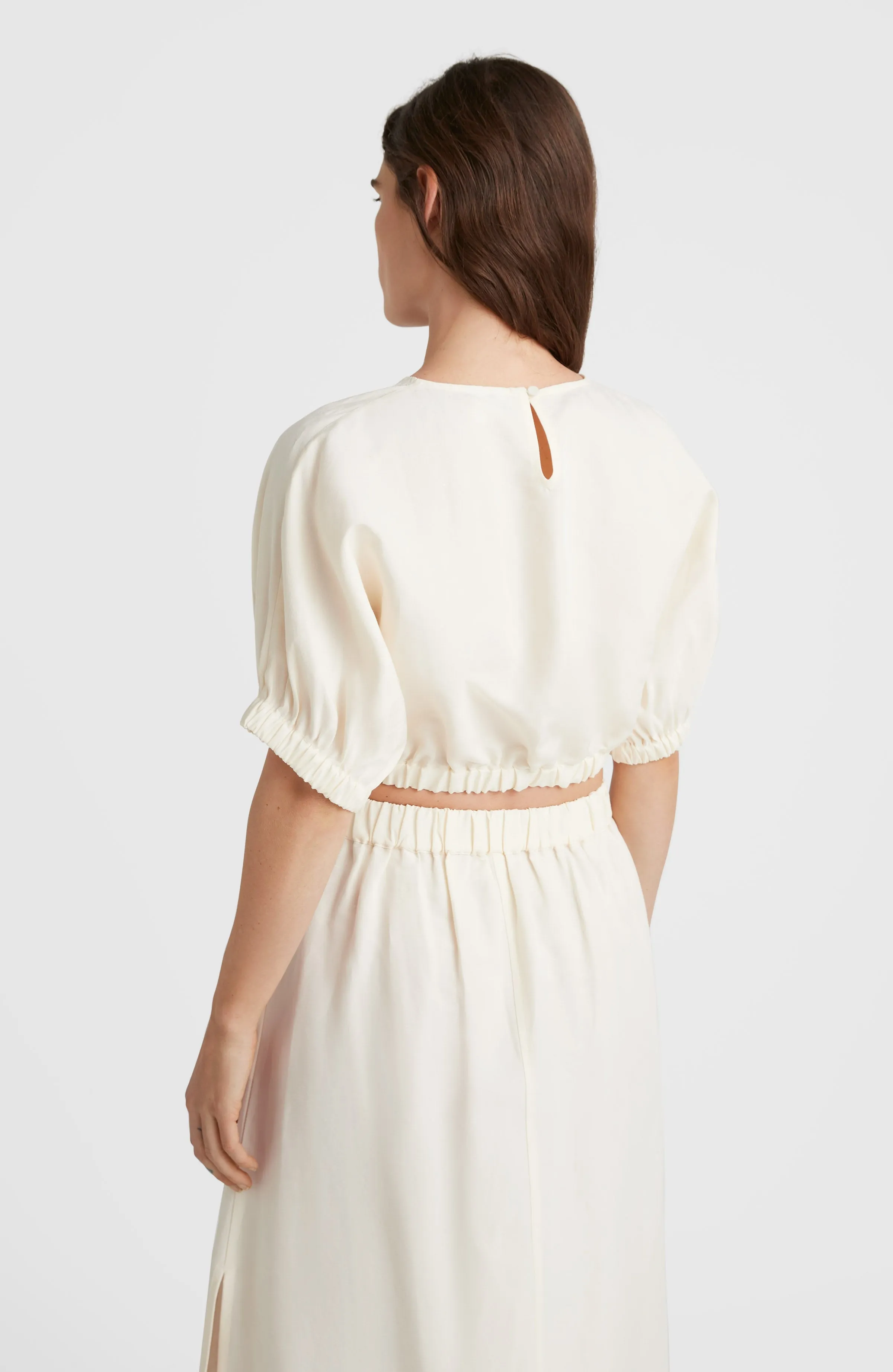 Tidda Woven Crop-Top | Bleached Sand