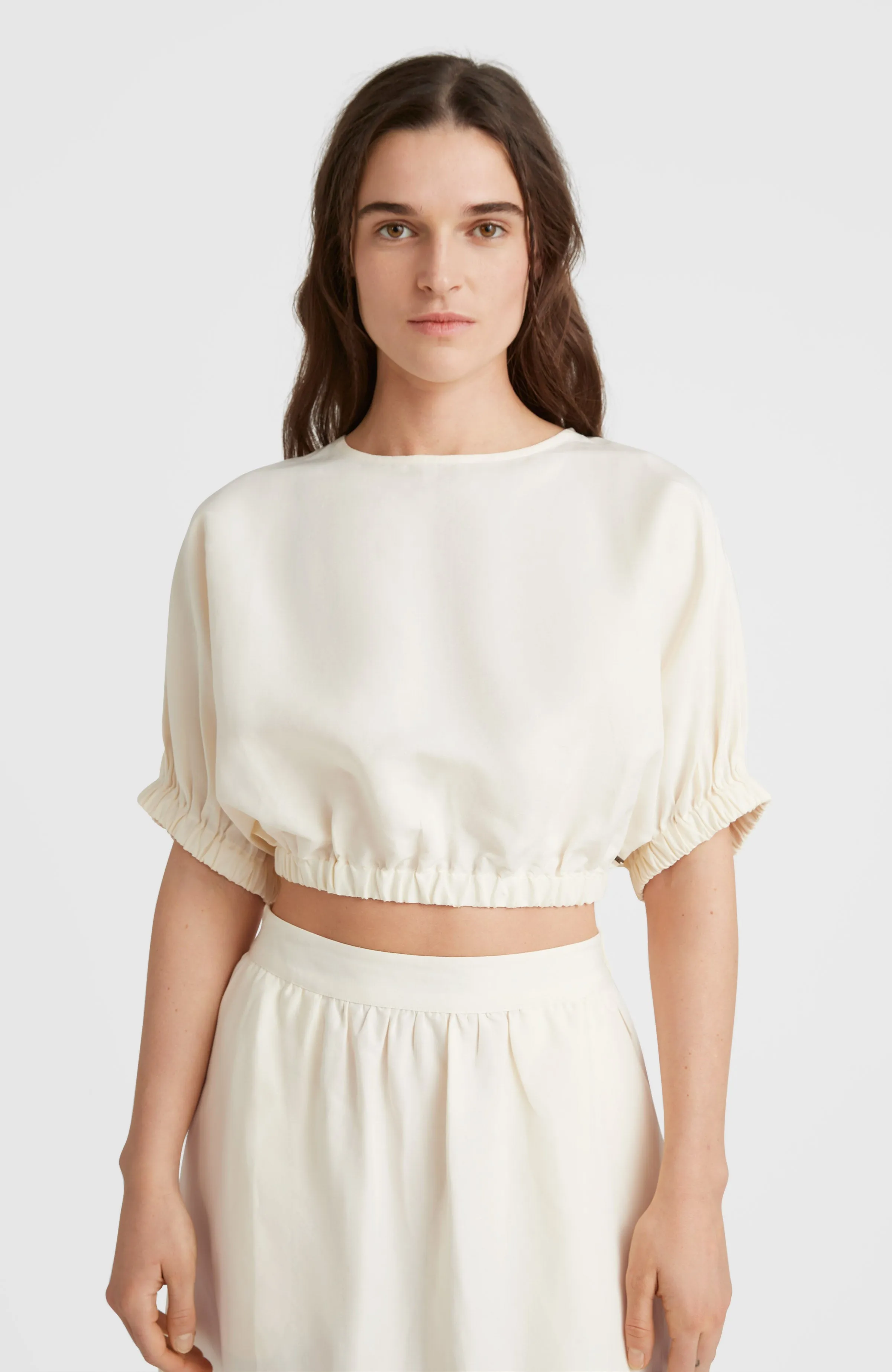 Tidda Woven Crop-Top | Bleached Sand