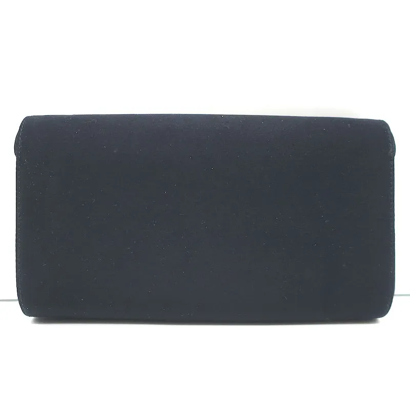 Tiffany & Co. Satin Flap Clutch Black Mini Evening Bag