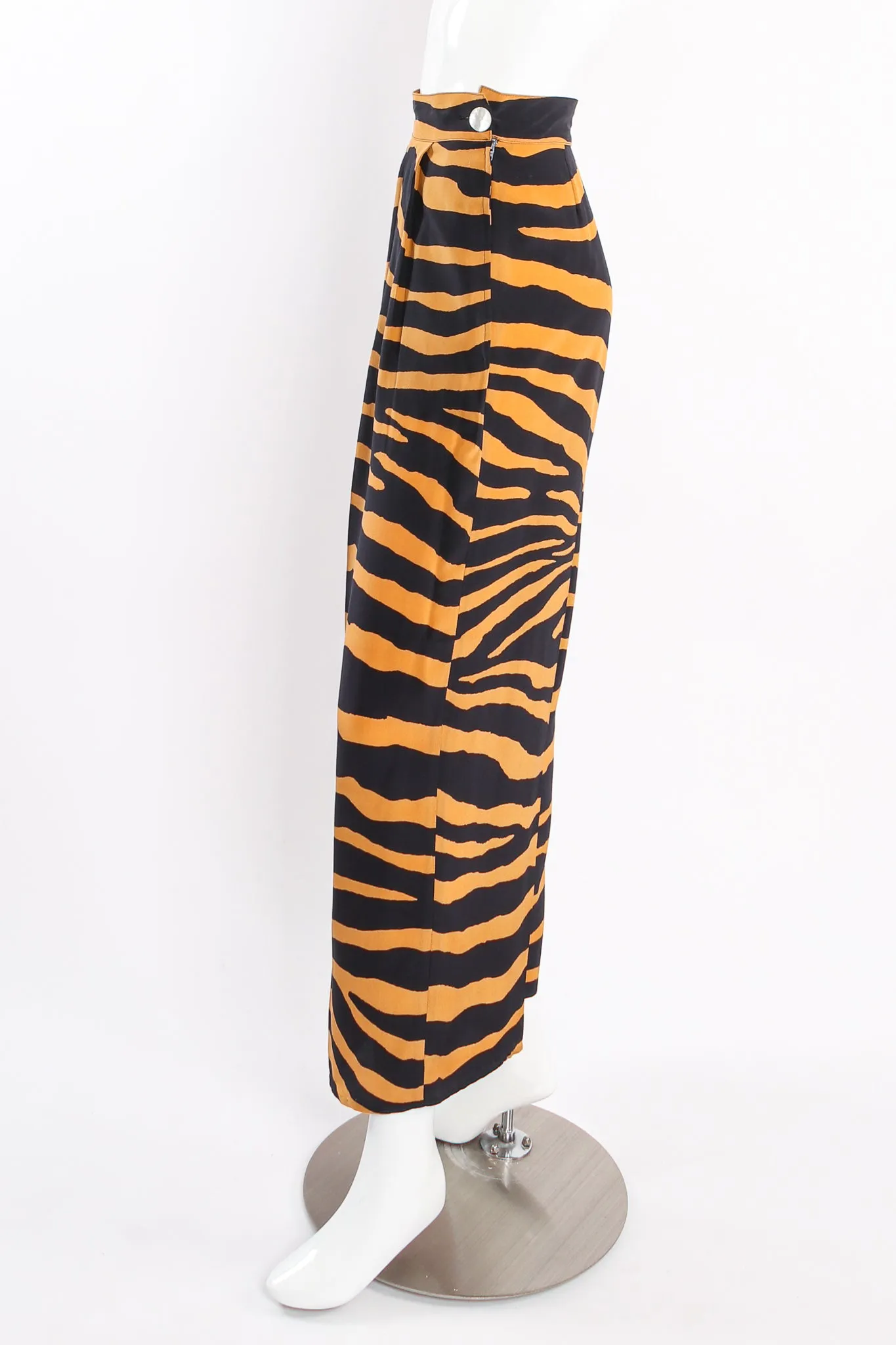 Tiger Stripe Silk Jacket & Pant Suit