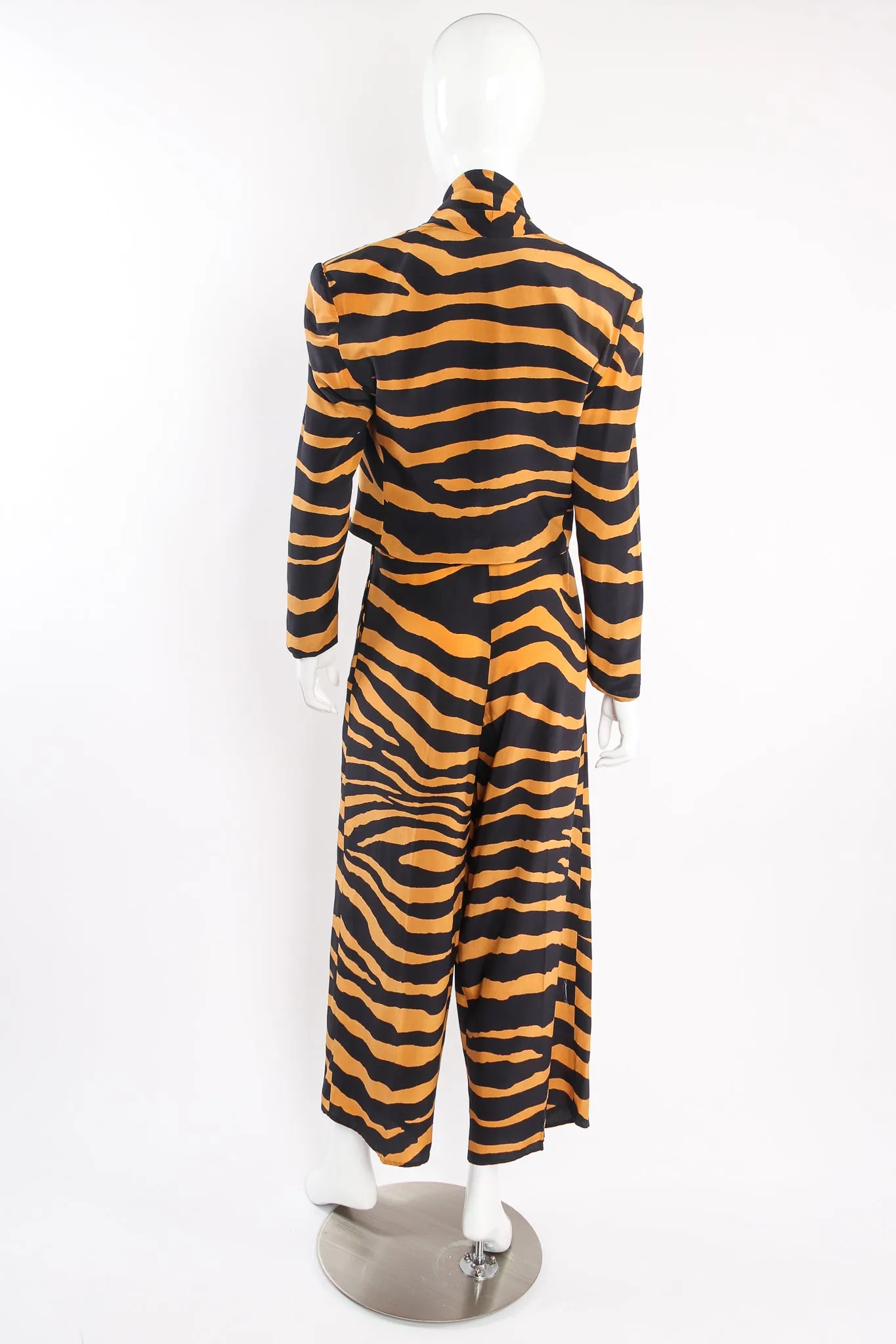 Tiger Stripe Silk Jacket & Pant Suit