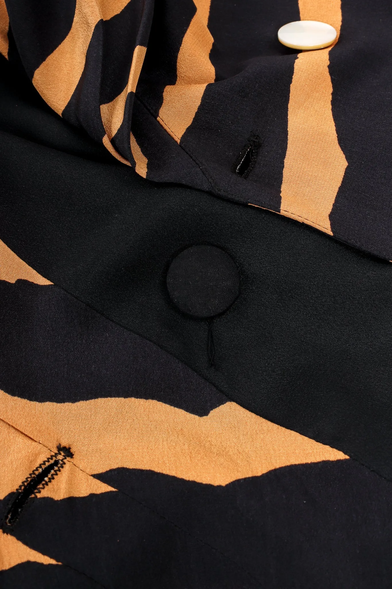 Tiger Stripe Silk Jacket & Pant Suit