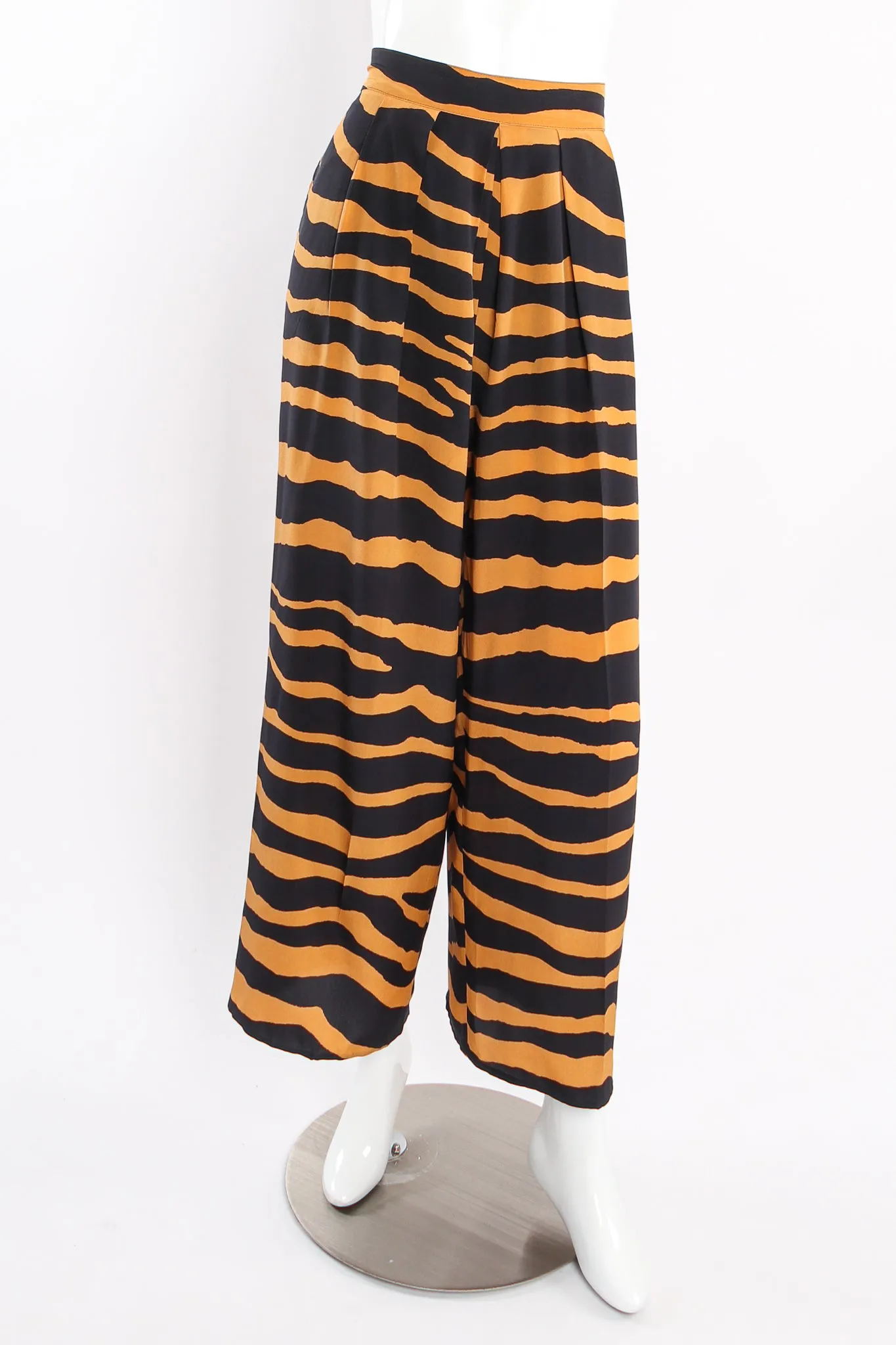 Tiger Stripe Silk Jacket & Pant Suit