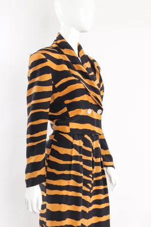 Tiger Stripe Silk Jacket & Pant Suit
