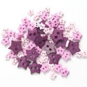 Trimits Mini Craft Stars Buttons - Purples Shades
